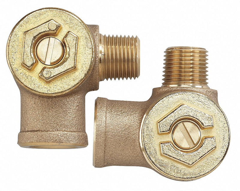 Powers Concealed Angled Check Stop, Rough Brass, PK 2 - 230-046