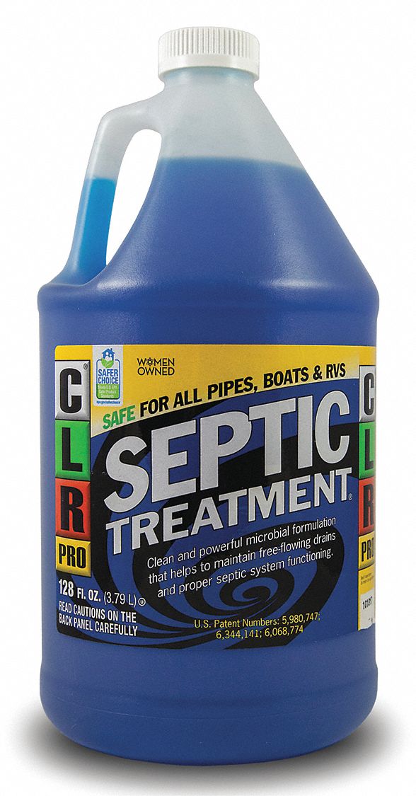 CLR Septic Tank Treatment, 1 gal. Jug, Unscented Liquid, Ready To Use, 1 EA - G-SEP-4