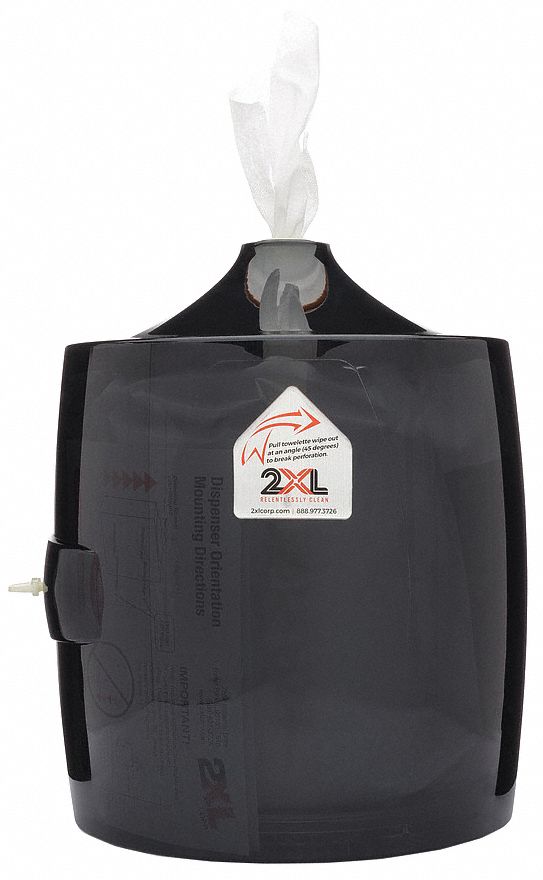 2XL Wet Wipe Dispenser, 2XL, Centerpull Roll, (400 to 2300) Wipes, Plastic, Gray - 2XL - 80