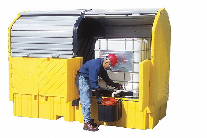 Ultratech IBC Containment Unit, Covered, 535 gal Spill Capacity, 16,000 lb - 1149