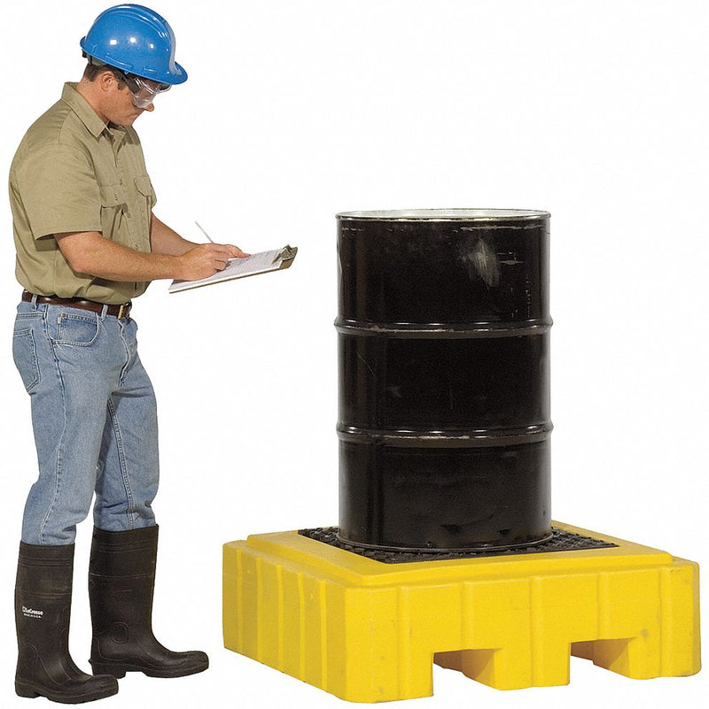 Ultratech Spill Containment Pallets, Uncovered, 62 gal Spill Capacity, 800 lb - 9606