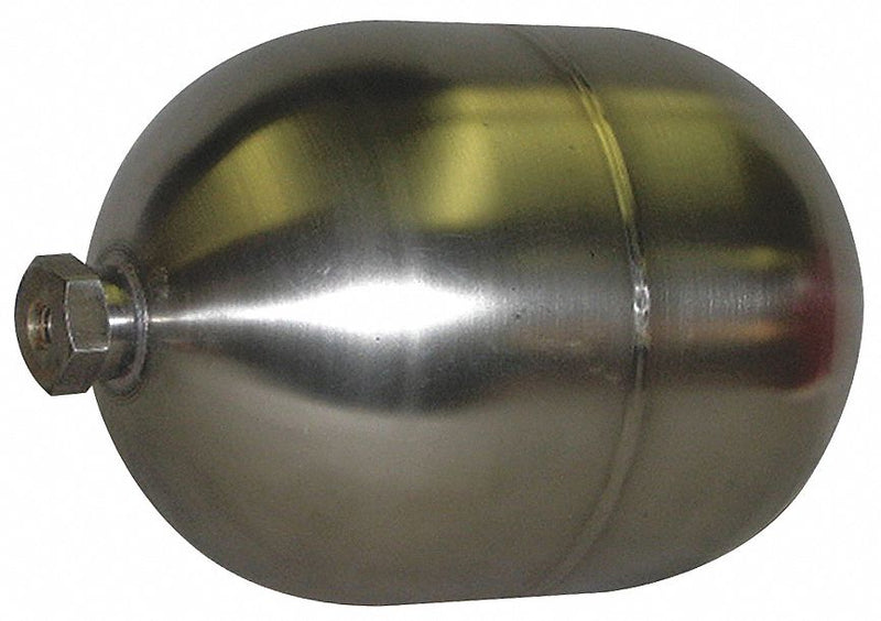 Naugatuck Oblong Float Ball, 6.46 oz, 4 in dia., Stainless Steel - GR4X625304SS