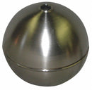 Naugatuck Round Tubed Float Ball, 7.58 oz, 4 in dia., Stainless Steel - GRT40S421A
