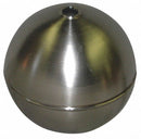 Naugatuck Round Tubed Float Ball, 74.0 oz, 10 in dia., Stainless Steel - GRT10S418C