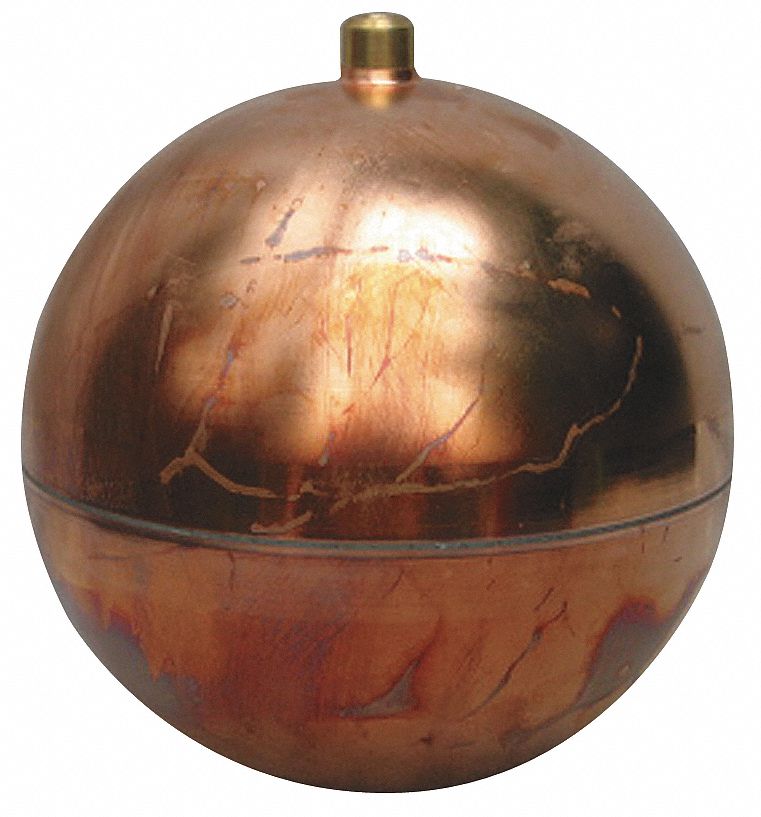 Naugatuck Round Float Ball, 10.68 oz, 6 in dia., Copper - GRC6023RA