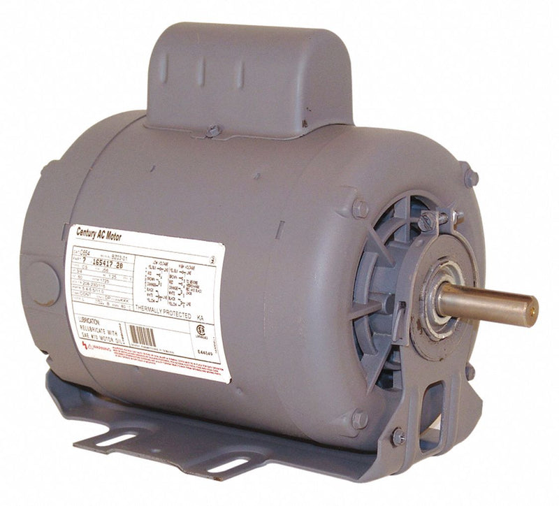 Century 3/4, 1/3 HP Belt Drive Motor, Capacitor-Start, 1725/1140 Nameplate RPM, 115 Voltage, Frame 56 - A56C64DRS40003A2A, Replaced w/ Century C741V2