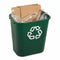 Rubbermaid 7 gal Rectangular Recycling Wastebasket, Plastic, Green - FG295606GRN