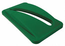 Rubbermaid Slim Jim Series Paper Slot Recycling Top, Rectangular, Dome, 23 gal, Green - FG270388GRN