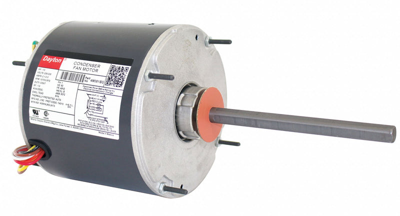 Dayton 1/3 HP Condenser Fan Motor,Permanent Split Capacitor,1075 Nameplate RPM,208-230 Voltage,Frame 48YZ - 4M061