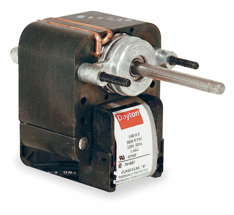 Dayton 1/150 HP C-Frame Motor, Shaded Pole, 3000 RPM, 120 Voltage,Frame Non-Standard - 4M078E