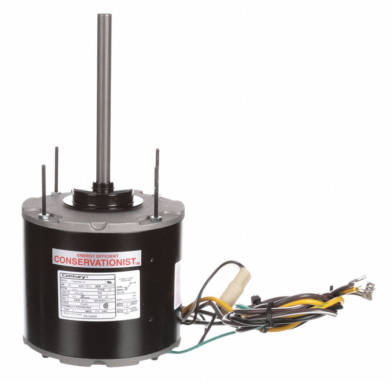 Century 1/2 HP Condenser Fan Motor,Permanent Split Capacitor,1075 Nameplate RPM,208-230 Voltage,Frame 48Y - FS1056S