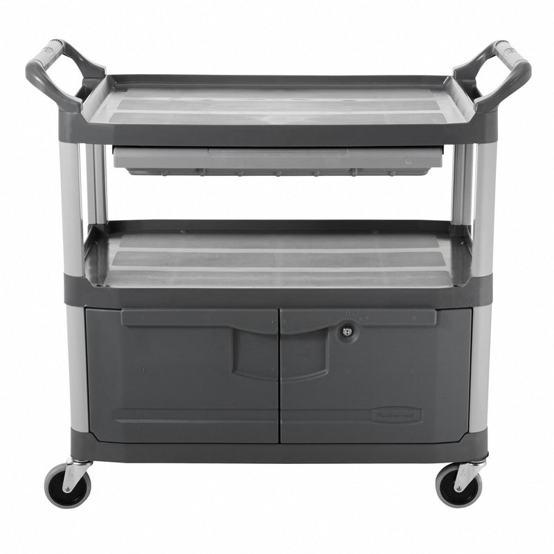 Rubbermaid Enclosed Service Cart, 300 lb. Load Capacity, Gray - FG409400GRAY