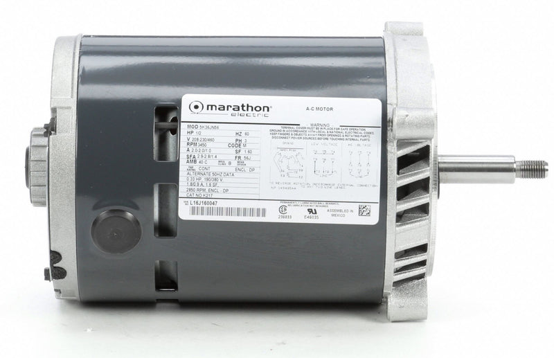 Marathon Motors 1/2 HP Jet Pump Motor, 3-Phase, 3450 Nameplate RPM, 208-230/460 Voltage, 56J Frame - 5K36JN56