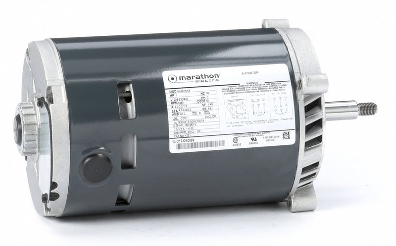 Marathon Motors 1 HP Jet Pump Motor, 3-Phase, 3450 Nameplate RPM, 208-230/460 Voltage, 56J Frame - 5K38PN48