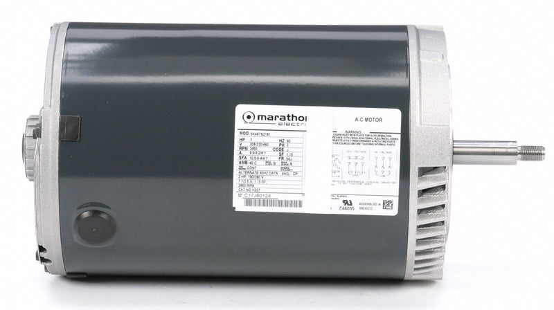 Marathon Motors 3 HP Jet Pump Motor, 3-Phase, 3450 Nameplate RPM, 208-230/460 Voltage, 56J Frame - 5K48TN2181
