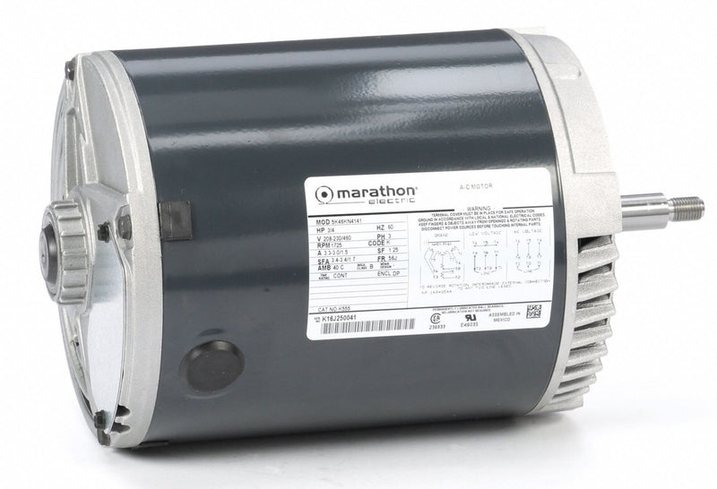 Marathon Motors 3/4 HP Jet Pump Motor, 3-Phase, 1725 Nameplate RPM, 208-230/460 Voltage, 56J Frame - 5K46KN4141