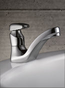 Moen Chrome, Low Arc, Bathroom Sink Faucet, Manual Faucet Activation, 0.5 gpm - 8884