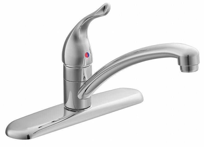 Moen Chrome, Low Arc, Kitchen Sink Faucet, Manual Faucet Activation, 1.50 gpm - 7425
