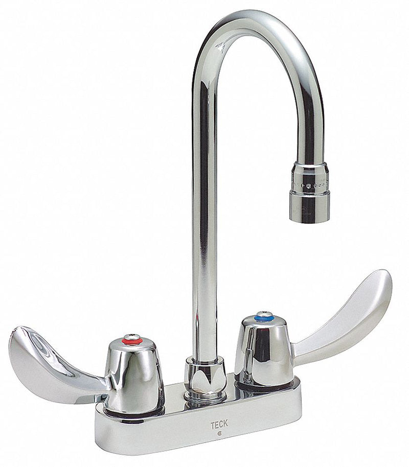 Delta Chrome, Gooseneck, Bathroom Sink Faucet, Kitchen Sink Faucet, Manual Faucet Activation, 1.5 gpm - 27C4842