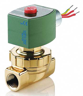 Redhat Steam and Hot Water Solenoid Valve, 2-Way/2-Position Valve Design, Normally Closed Valve Configurati - 8220G408