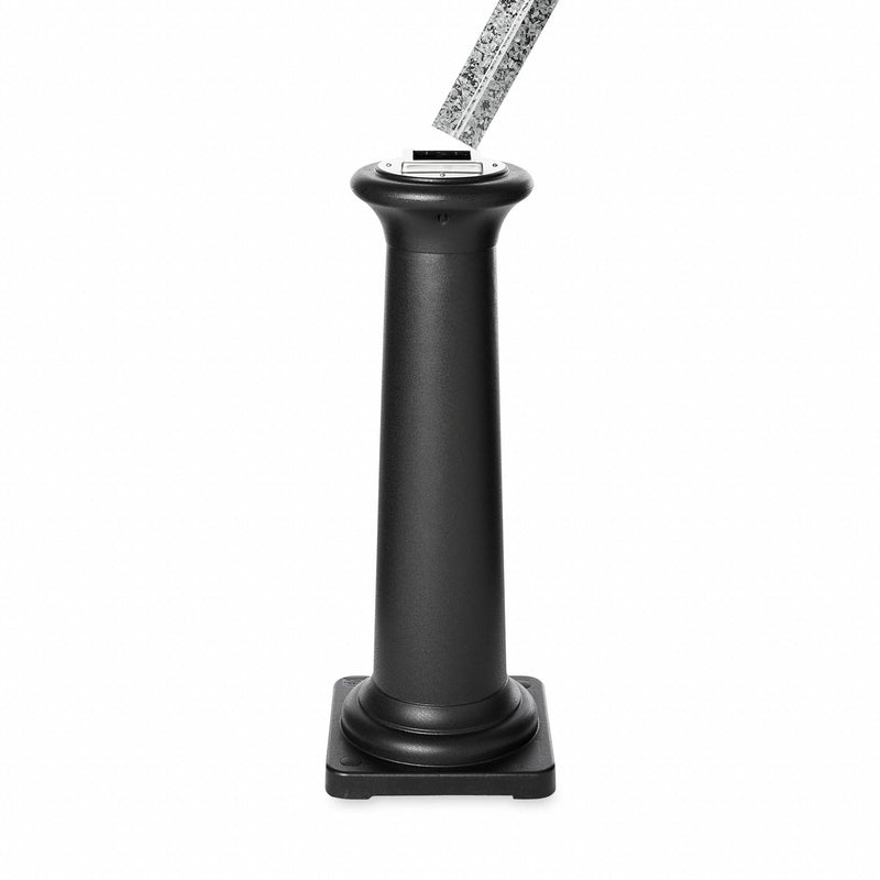 Rubbermaid 1 gal Cigarette Receptacle, 38 1/4 in Height, 13 in Base Dia., Plastic, Black - FG9W3000BLA