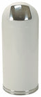 Tough Guy 15 gal Round Fire-Resistant Trash Can, Metal, White - 4PGG1