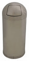 Tough Guy 15 gal Round Trash Can, Metal, Silver - 4PGG5