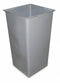 Tough Guy 50 gal Square Rigid Liner, Plastic, Gray - 4PGH5