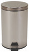 Tough Guy 3 1/2 gal Round Step Can, Metal, Silver - 4PGH9