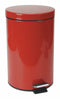 Tough Guy 3 1/2 gal Round Step Can, Metal, Red - 4PGJ2