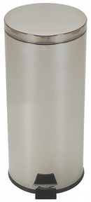 Tough Guy 8 gal Round Step Can, Metal, Silver - 4PGJ3