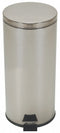 Tough Guy 8 gal Round Step Can, Metal, Silver - 4PGJ3