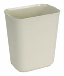 Tough Guy 7 gal Rectangular Fire-Resistant Wastebasket, Plastic, Beige - 4PGL6