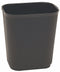 Tough Guy 3 1/2 gal Rectangular Fire-Resistant Wastebasket, Plastic, Black - 4PGL4