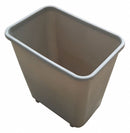 Tough Guy 1 3/4 gal Rectangular Wastebasket, Plastic, Beige - 4PGN1