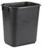 Tough Guy 3 1/2 gal Rectangular Wastebasket, Plastic, Black - 4PGN2
