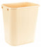 Tough Guy 7 gal Rectangular Wastebasket, Plastic, Beige - 4PGN6