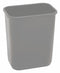 Tough Guy 7 gal Rectangular Wastebasket, Plastic, Gray - 4PGN7