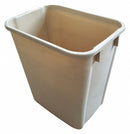 Tough Guy 10 gal Rectangular Wastebasket, Plastic, Beige - 4PGN9
