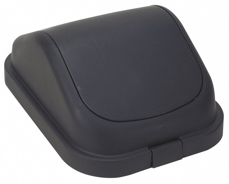 Tough Guy Trash Can Top, Rectangular, Swing, 7 gal, Black - 4PGP3