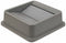 Tough Guy Trash Can Top, Square, Drop, 23 gal, Gray - 4PGR1