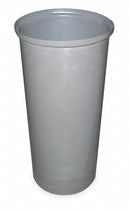 Tough Guy 11 gal Round Trash Can, Plastic, Gray - 4PGR6