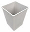 Tough Guy 35 gal Square Trash Can, Plastic, Beige - 4PGT4