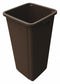 Tough Guy 23 gal Square Rigid Liner, Plastic, Brown - 4PGT3