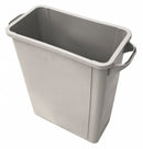 Tough Guy 16 gal Rectangular Trash Can, Plastic, Beige - 4PGU5