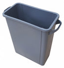Tough Guy 16 gal Rectangular Trash Can, Plastic, Gray - 4PGU6