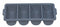 Rubbermaid Cutlery Bin, 4 Compartment - FG336200GRAY