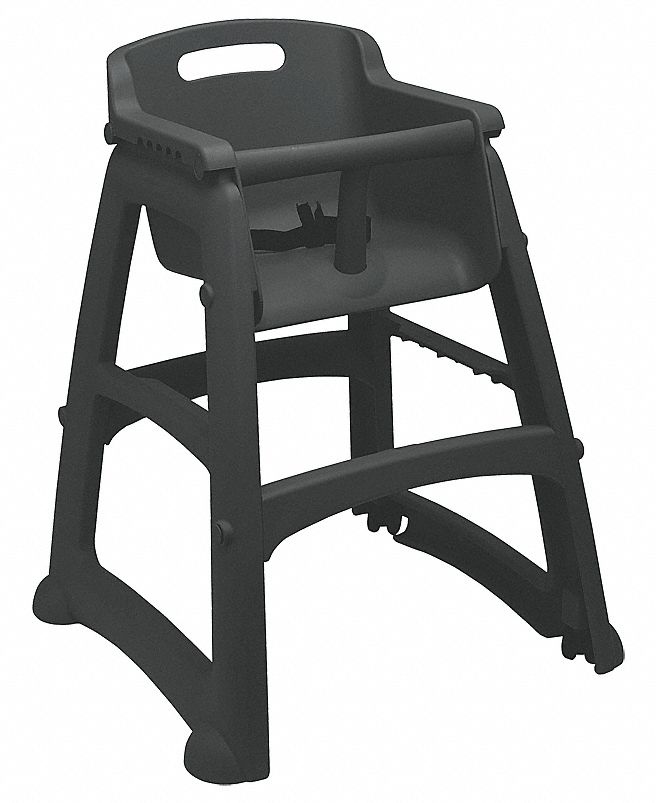 Rubbermaid FG780508BLA - Youth High Chair Black Includes Wheels