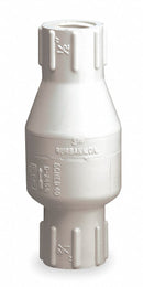 Dayton Check Valve, 1/2 in, Single, Inline Spring, PVC, FNPT x FNPT - 4RG64
