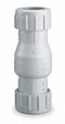 Dayton Check Valve, 2 in, Single, Inline Swing, PVC, Compression x Compression - 4RG89